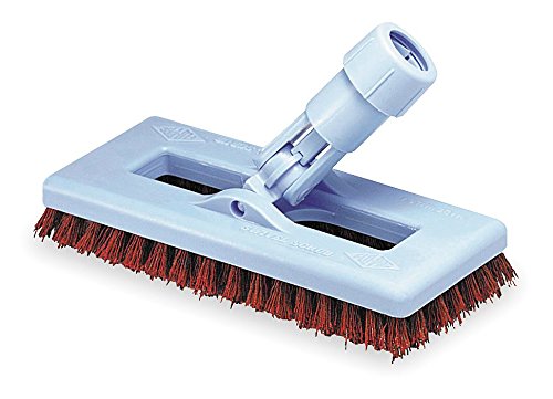 Tough Guy 8 In. Brown Nylon Scrub Brush, 1 Count, Hard, Rectangular, Bagless, Clean Baseboards, Walls, Kitchen, Hard-to-Reach Areas