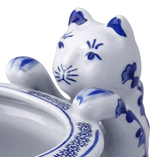 Amazon.co.jp: 火鉢 金魚鉢 見守り猫 陶器(アジアンスタイルマオ