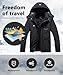 MAOYSSEN Herren Winter Skijacke wasserdichte winddichte atmungsaktive Jacke mit Fleecefutter abnehmbare Kapuze dicke Softshelljacke