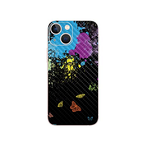 Image of MightySkins Carbon Fiber Skin Compatible with Apple iPhone 13 - Splatter | Protective, Durable Textured Carbon Fiber Finish | Easy to Apply, Remove, and Change Styles | Made in The USA