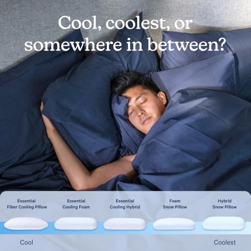 Casper Essential Sleep King Pillow – Cooling Memory Foam, Supportive Comfort for Side Sleepers, Breathable & Pressure-Relieving, Single Pack