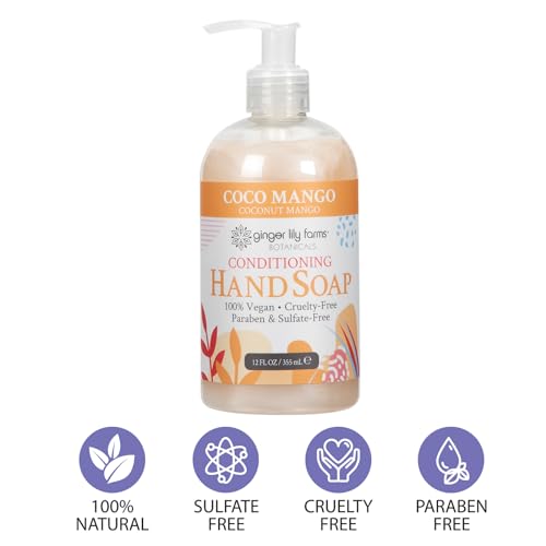 Ginger Lily Farms Botanicals Conditioning Liquid Hand Soap, Coco Mango, 100% Vegan & Cruelty-Free thumb #3