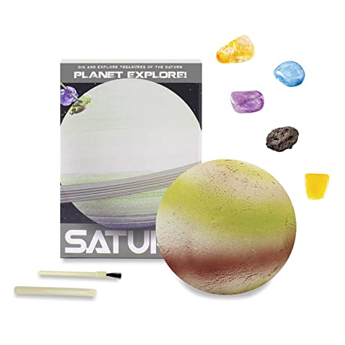 Eayaele Solar System Saturn 5 Gem Digging Gemstone Sale Rock Mining Dig Kit for Kids Planet Explore Stone Mega Dig Up Gems Kit