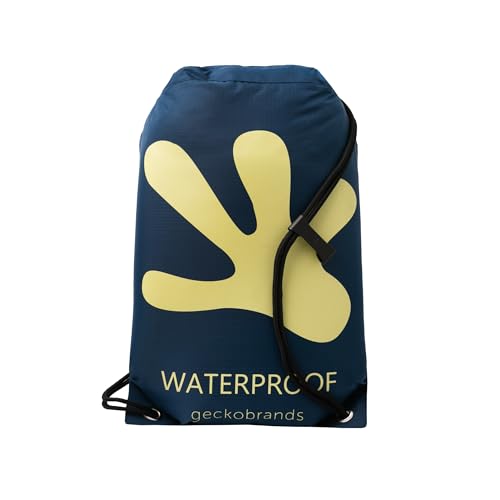 Image of geckobrands Embark 10L Drawstring Backpack - Waterproof, Lightweight Dry Bag for Beach, Hiking, and Light Water Activities