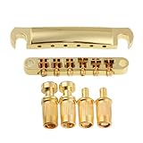 LYWSMSK Electric Guitar ABR-1 Style Tune-O-Matic Guitar Bridge Tailpiece with Saddle Set Fit Gibson Epiphone Les Paul Guitar (Gold)