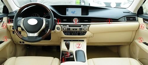 Autocollants carbone 3D/5D de commande centrale pour accessoire Lexus ES - 3