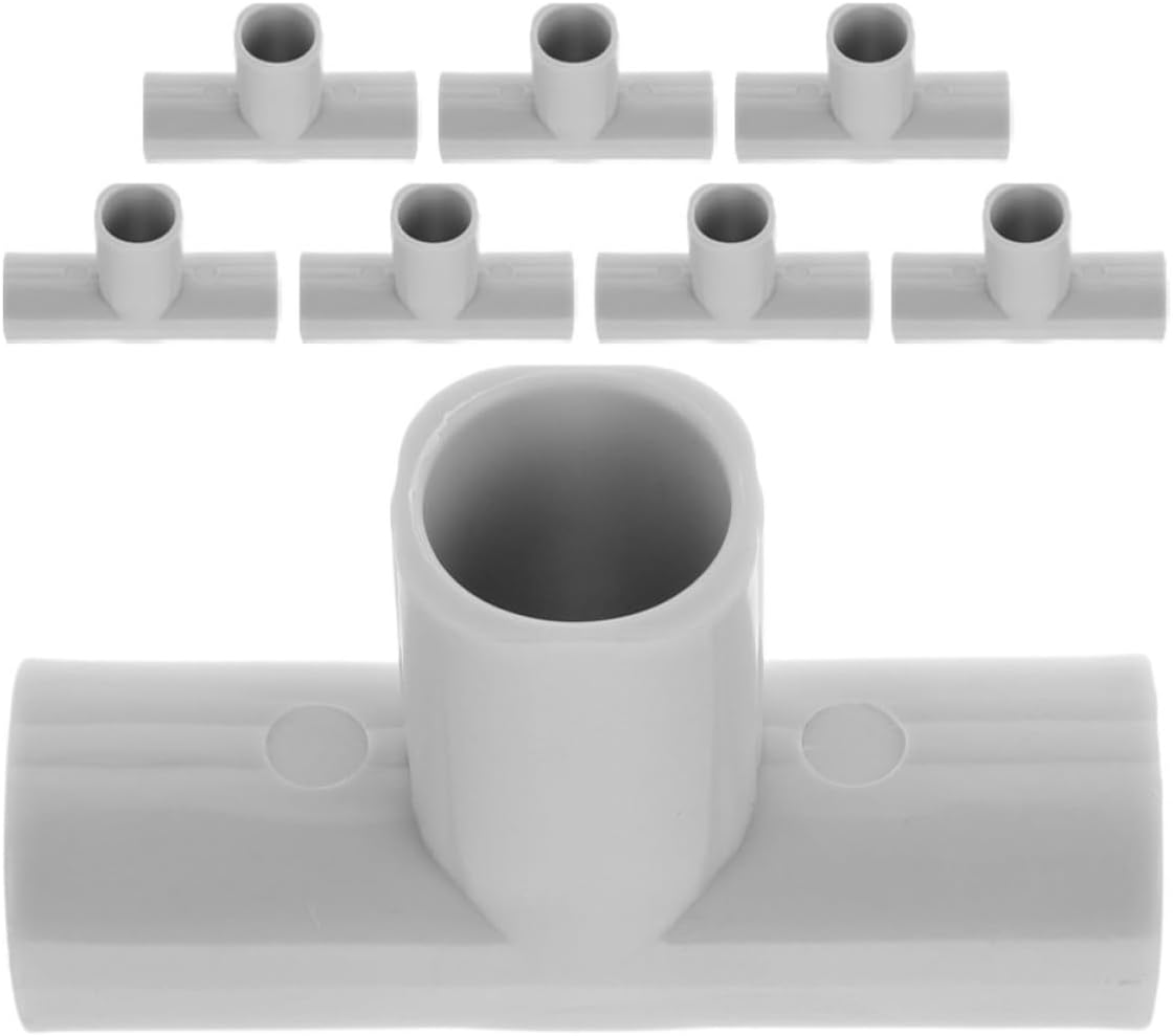 8Pcs Baby Playpen Tee Pipe Connectors PE Fence Parts for Indoor Gardens