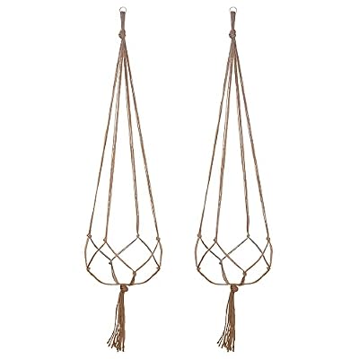 EBOOT 2 Pack 48 Inches Large Macrame Plant Hanger Rope to Hang Flower Pot Plant Holder for Indoor Outdoor Decorations, 4 Legs