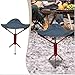 predolo Camping Stool Seat Foldable Small Chair Lightweight Fishing Tripod Portable Folding Stool for Backpacking Hiking Sketching, Red Dark Blue