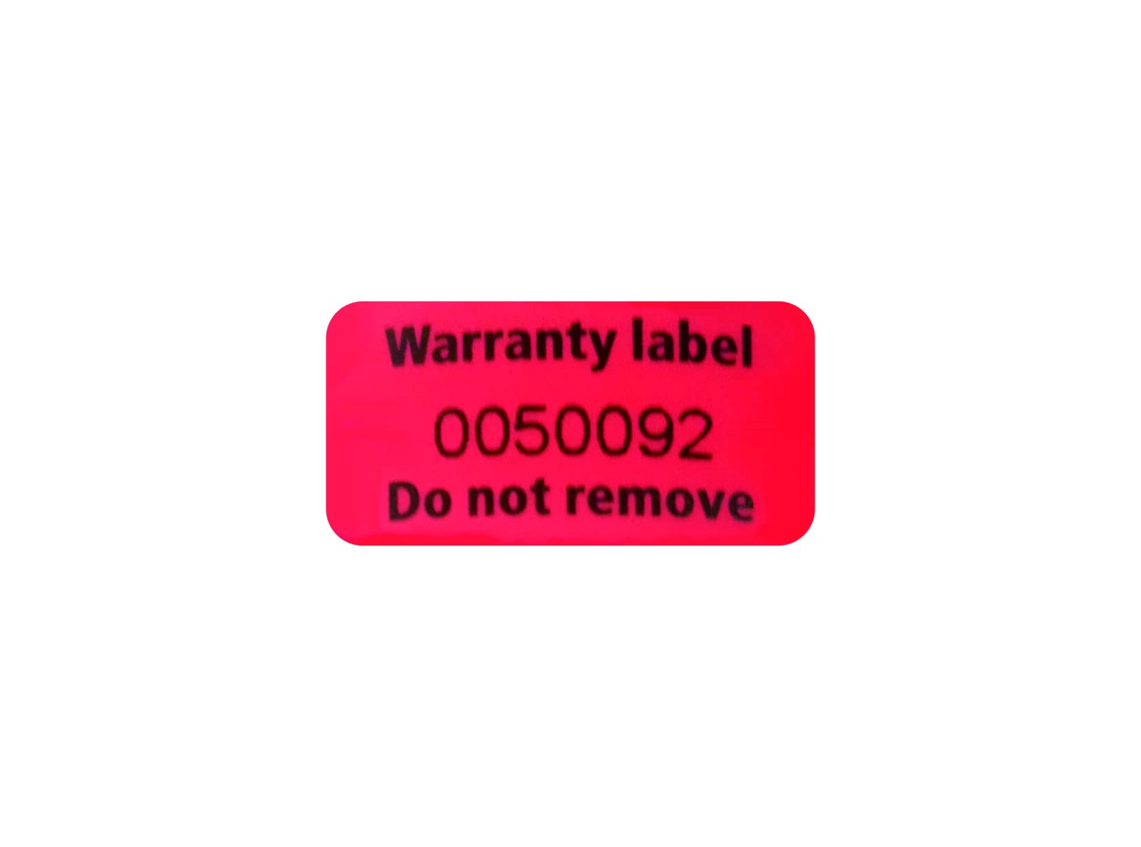Small 500 pcs Red Tamper Evident Warranty Labels Security Stickers Low Residue 0.787 x 0.393 inch