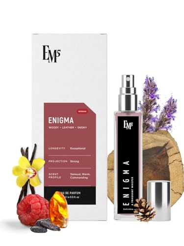 Image of EM5 Enigma Unisex Perfume | Woody Amber Warm Spicy Fragrance | Eau De Parfum Spray for Men & Women | Luxury Gift for Him /Her | 15 ml