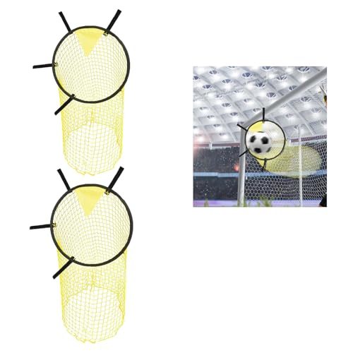 Zequech 2 Stück Sockel Top Bins Zielnetz, Fußballtor Trainingsziele, Praxis Eckbälle, Freistöße, Weitschüsse, Schnalle verstellbare Seilriemen, nicht leicht zu verschieben