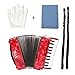 xixixif 22 Keys 8 Bass Exquisite Celluloid Piano Accordion for Adults Beginners, 22 Buttons Accordion with Adjustable Straps, Professional Musical Instruments(Red)