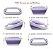 SAMMART 41L (10.8 gallon) Collapsible Plastic Laundry Basket-Foldable Pop Up Storage Container/Organizer-Portable Washing Tub-Space Saving, Water capacity: 32L (8.4 gallon) (Rectangular, Lt. Purple)