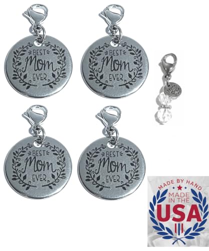 Image of Hidden Hollow Beads 4 Clip On Charms for Purse, Handbag, Keychain, Zipper Pull, Backpack, Jewelry Accessory, USA