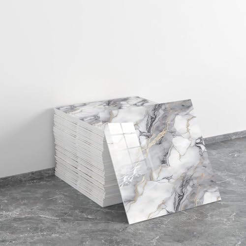 Image of OCEANSKY 3D Wallpaper PE Foam Self Adhesive Brick Design, 12, Light Grey | Wall Stickers, DIY Wallpaper, For Home Hotel Living Room Bedroom Cafe Deco