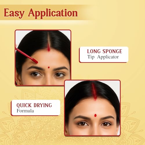Image of Glam21 Sangini Liquid Sindoor | Rich Color & Smooth Application | Long-Lasting Matte Finish | Quick-Dry, Smudge-Proof & Comfortable Wear | For Everyday & Festive Use |4ml, Royal Red