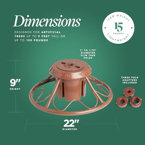 Home Heritage GX1623U22F31 Artificial Christmas Tree Base Rotating Metal Stand thumb #2