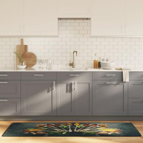 Alfombrilla antibacteriana lavable multicolor para suelo de cocina de 60x180 cm 3