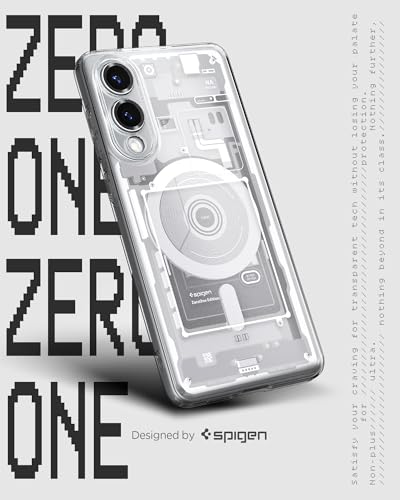 Image of Spigen Ultra Hybrid MagFit | Samsung Galaxy S25 Edge Case [MagSafe] [Semi Transparent] Galaxy S25 Edge Back Cover | TPU+PC - Zero One White