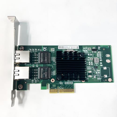 Tarjeta de Red Gigabit PCIe x4 con Doble Puerto RJ45, Adaptador Ethernet LAN 1000Mbps con Controlador 82576, Compatible E1G42ET para Servidor NAS miniatura 1