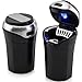 TAKAVU Car Ashtray, Easy Clean Up Detachable Stainless Car Ashtray with Lid Blue Led Light and Removable Lighter for Most Car Cup Holder (Silver)
