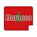 Morocco Country Flag Name Cleaning Cloth Screen Cleaner 2pcs Suede Fabric