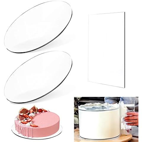 Vegena 2 Placas Redondas de Acrílico para Tartas thumbnail