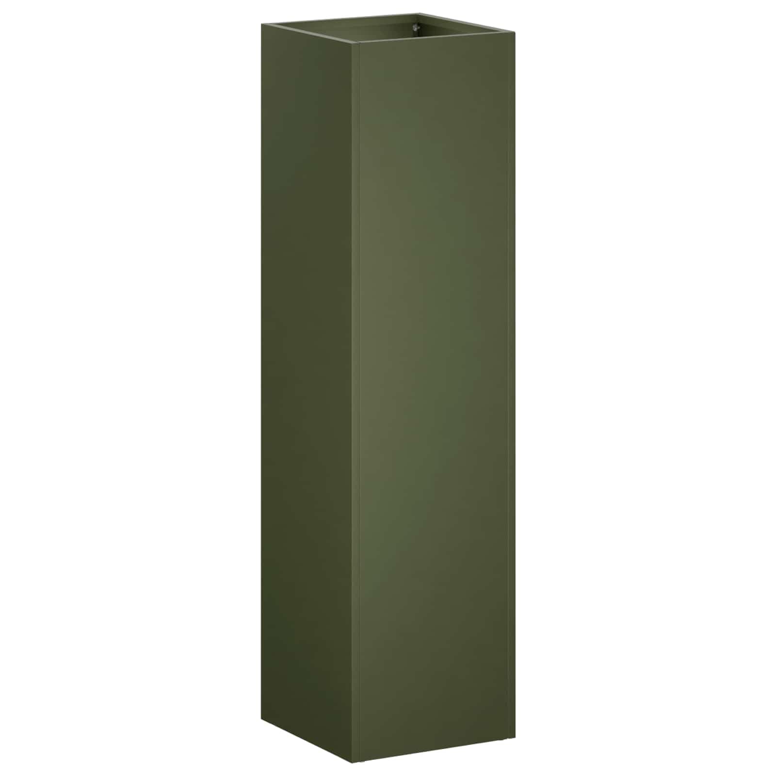 vidaXL Garden Planter Olive Green 20 x 20 x 75 cm Cold-rolled Steel — image 1