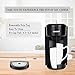 CHULUX Single Serve Coffee Maker, 1000 Watts Single Cup Stainless Steel Coffee Machine for Capsule and Ground Coffee with Graduated Water Tank, One Button Operation