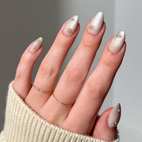 Glamnetic Press On Nails - Sanded | Short Almond Nude Fake Nails ...