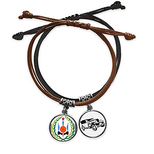 Bracelet Djibouti emblème national en cuir pour vos voyages