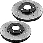 Front Drilled & Slotted Brake Rotors Compatible with Buick Cadillac Oldsmobile Pontiac Chevy -11.92' (303mm) 5 Lugs