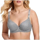 Gubsssl BH Damen Ohne Bügel Bustier Push up Damen-BH Große Brüste Starker Halt Bügelloser...