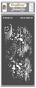 Texture Design Stencil for Craft and Art - Distressed Paint Stencil - Size: 4X8 Inches - Distressed Geometric Wall Stencil - Stencils for Texture Painting - Reusable Stencils for Art
