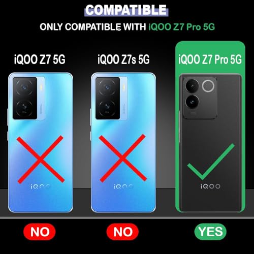 Image of NISHTECH for Vivo T2 Pro, iQOO Z7 Pro 5G Premium Transparent Hybrid Soft Slim Dust Proof Back Case Cover Silicone with Camera Protection
