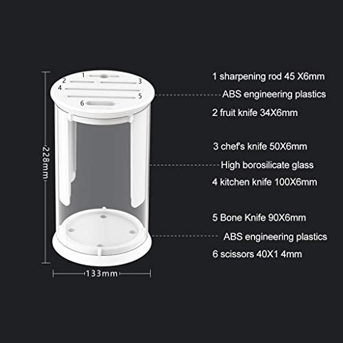 Support à couteaux transparent avec séchage rapide et hygiénique