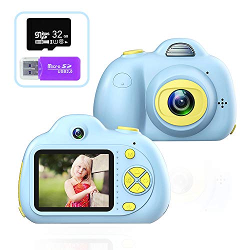 PerfectPromise Kids Toys Camera for Girls Boys,8MP Front and Back Camera 1080P HD Video Recorder Digital Camera for Children Girls Boys Gifts-Blue(32G TF Card Included)