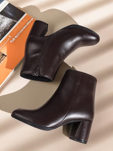 Image of ELLE Women's Stylish Ankle Boots with Block Heel