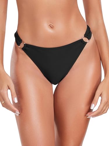 RELLECIGA Women's Low Waisted Thong Bikini Bottoms