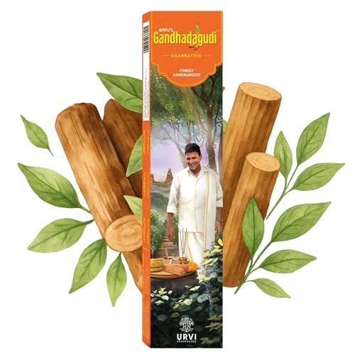 APPU'S Gandhadagudi Forest Sandalwood Incense Sticks – 100g | Handmade, Toxin-Free, Long-Lasting...