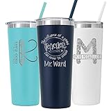 Laser Engraved Personalized Teacher Tumbler 22 oz Tumbler-Custom Tumbler with Straw-Back to School-Teacher Gift-Principal-Graduation