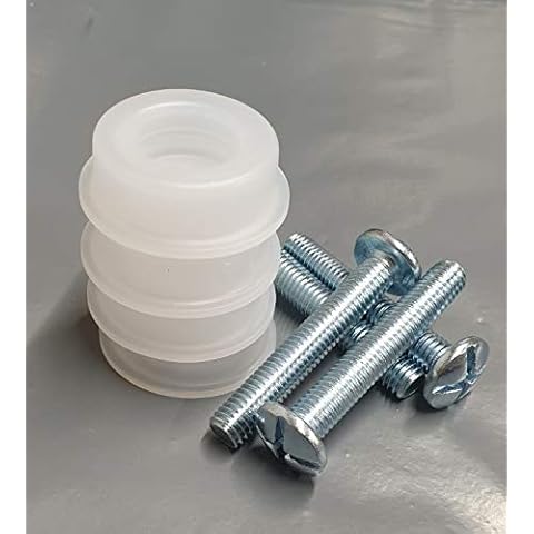 Just Accessories 4 X New Headboard Bolts Screws M8x50mm With Plastic Washers for Divan Beds Cover
