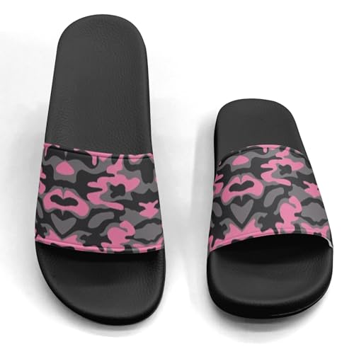 Pitovozu Art Camo Colorful Slippers for Women Men Comfotable Sandals Non Slip Home Bedroom Pool Shower Outdoor Slide Slippers4