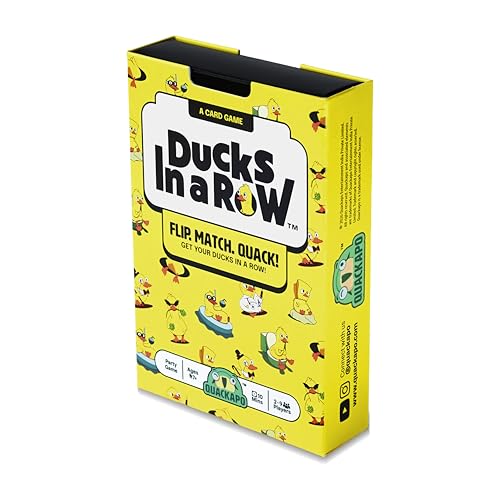 Image of Ducks in a Row Card Game - Spot the Match, Shout Quack | 2+ Players | Ages 7 and Up | Card Games for Kids & Adults | Fast Party Game for Family and Friends | Great for Gifting