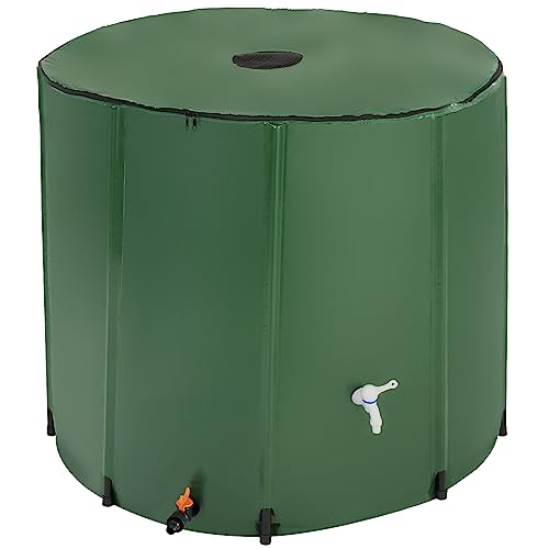 tectake® Deposito Agua Lluvia Plegable, Bidón con Grifo, Bolsa Agua Resistente Intemperie, Accesorios Camping, Garrafa Agua, Supervivencia, Fácil Montaje, Recolección Agua Lluvia - 750 litros