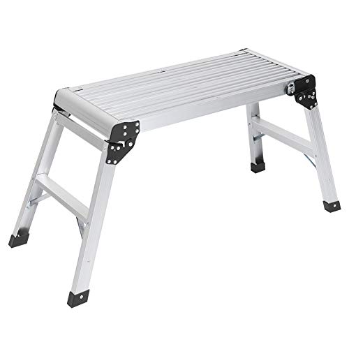 Banco plegable de aluminio con salto, taburete plegable, plataforma de trabajo multiusos, escalera, banco elevador, mesa de lavado de autos, banco profesional portátil de alta resistencia uso en