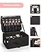 Relavel Extra Large Makeup Case Professional Cosmetic Storage Organizer Box Brush Holder with 4 Clear Set Bags & Lipstick Plate for Makeup Artists with Shoulder Strap & Adjustable Dividers