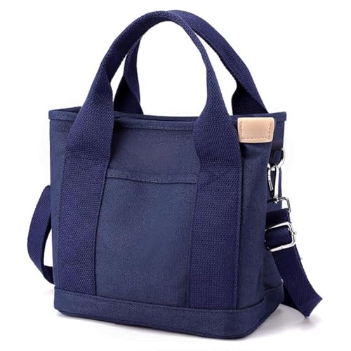 MINGRI Canvas Tote Bag for Women,Small Totes Bags with Zipper Crossbody Purse with Pockets Large Shoulder Handbag,2 Sizes