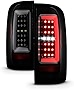 ACANII - For 2015-2022 Chevy Colorado Black Smoked Full LED w/ Light Tube Tail Lights Brake Lamps Pair Set Left+Right
